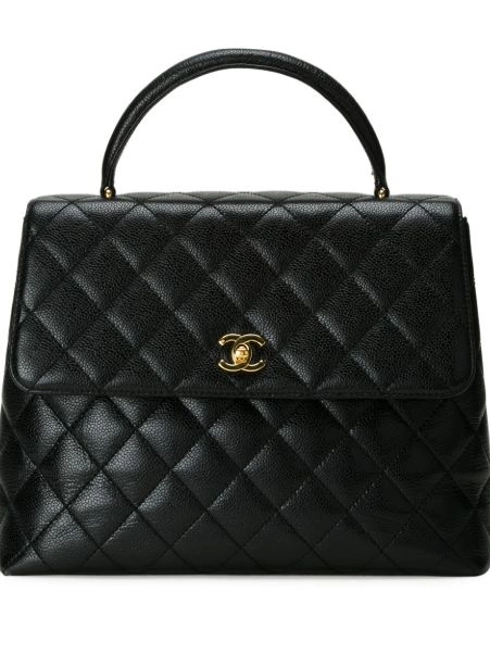 HOT SALE CHANEL tote quilted logo Women 0417